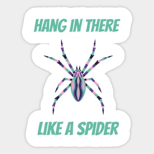 Hang in there like a spider Sticker
